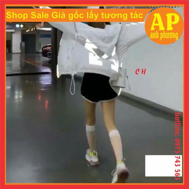 Áo khoác phản quang white off chất gió hàng 1 lớp có hình in phản quang | BigBuy360 - bigbuy360.vn