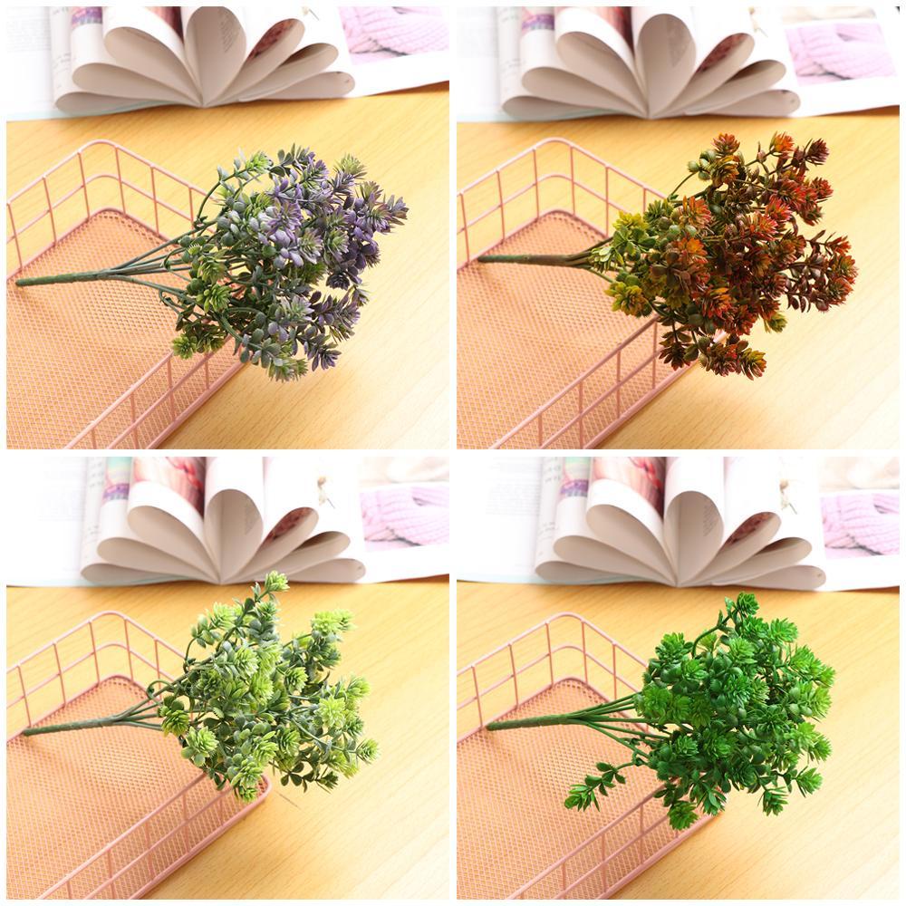 CONOPERYSet cây nhân tạo  7 nhánh 28 đầu lá trang trí nhà cửa / tiệc cưới DIY