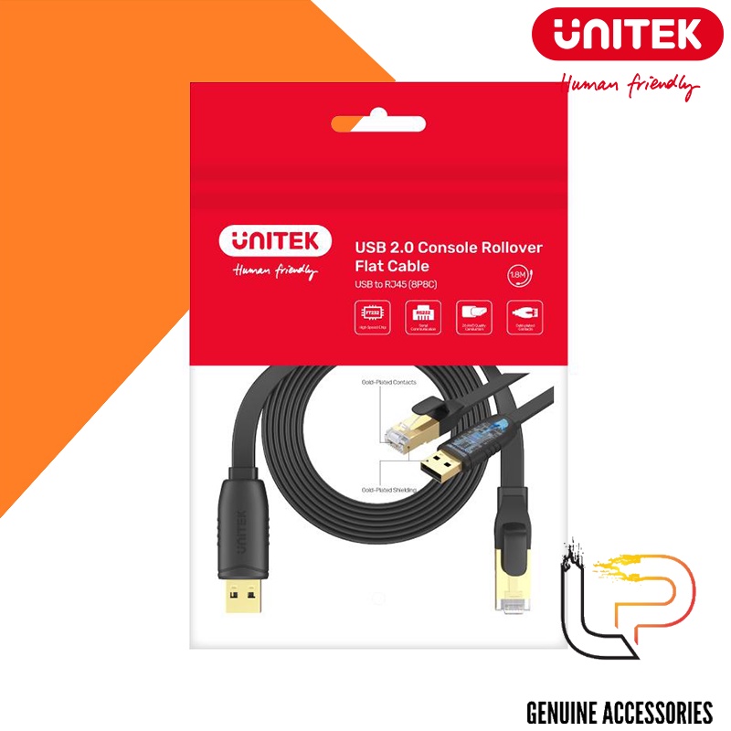 Cáp lập trình cisco - Console usb to RJ45 Unitek Y-SP 02001B dài 1.8M