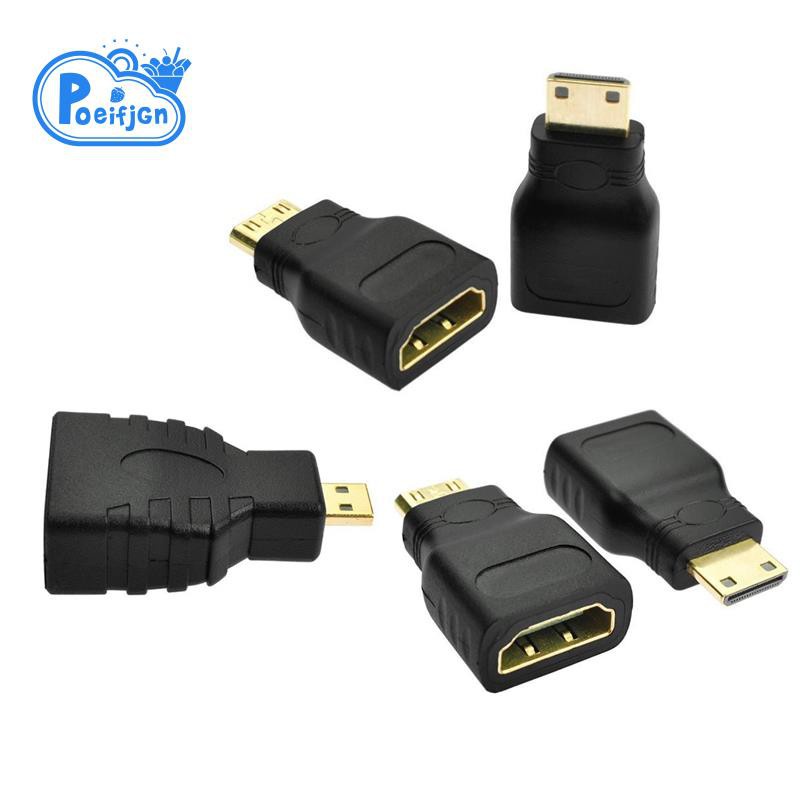 5 Pack Mini HDMI Adapter Gold Plated Mini HDMI Male to HDMI Female High Speed HDMI Type C to Type a Compatible for Raspberry Pi Zero, Camera, Camcorder, DSLR, Tablet, Video Card