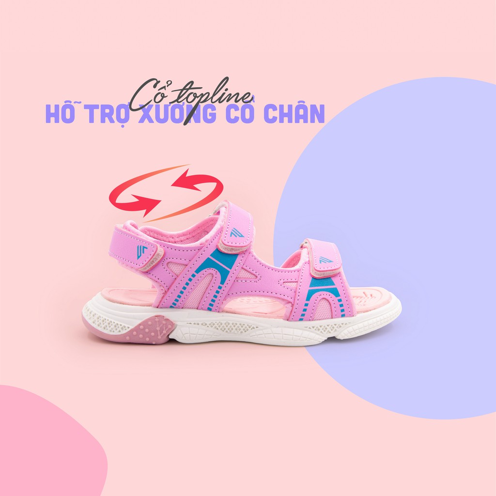 Sandal Cho Bé Gái Crown Space CRUK541 Dép Quai Hậu Cho Bé Gái Chính Hãng Siêu Êm Chống Hôi Chân Size 25-35