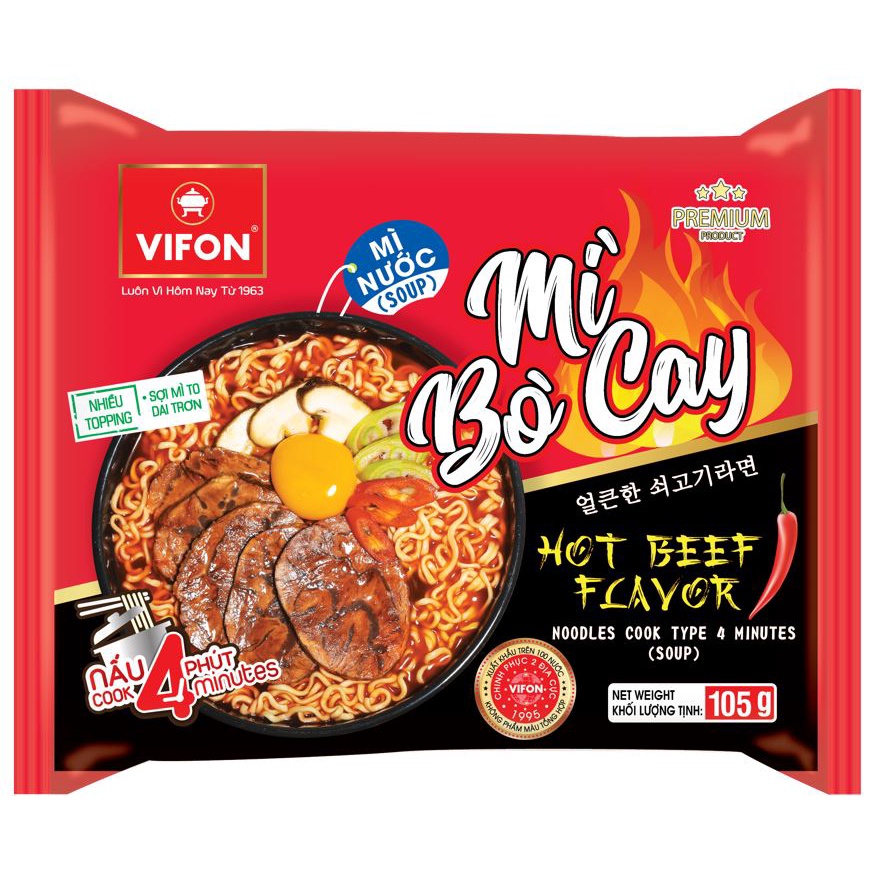 Mì bò cay VIFON 105g