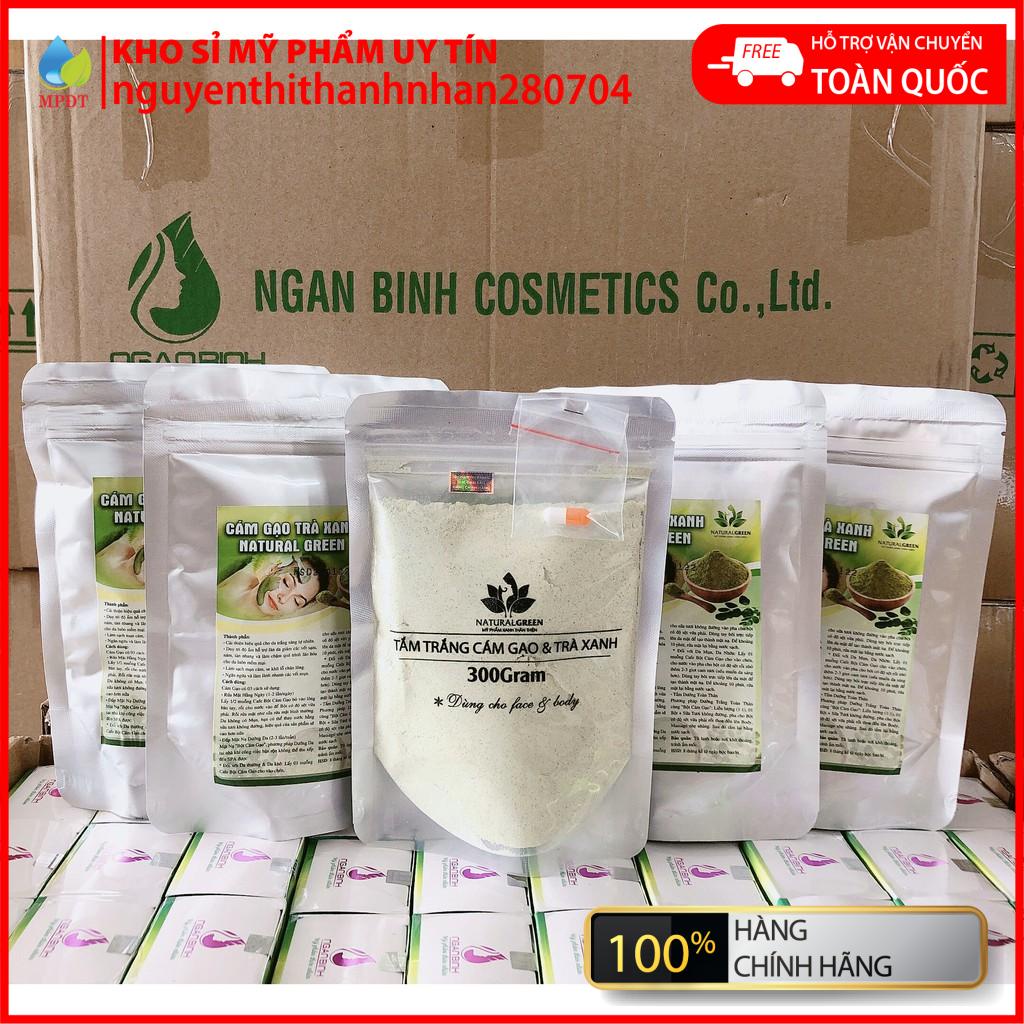 Gói 300gr tắm trắng cám gạo trà xanh,đắp mặt dưỡng da dùng cả cho face & body