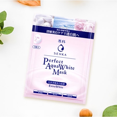 Mặt Nạ Dưỡng Trắng Senka Perfect Aqua White Extra White Mask (1 Miếng)