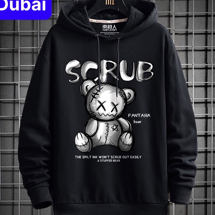 ÁO KHOÁC HOODIE NAM NỮ UNISEX CHẤT NỈ GẤU SCRUB PHOMG CÁCH CAO CẤP MỚI  - DUBAI FASHION