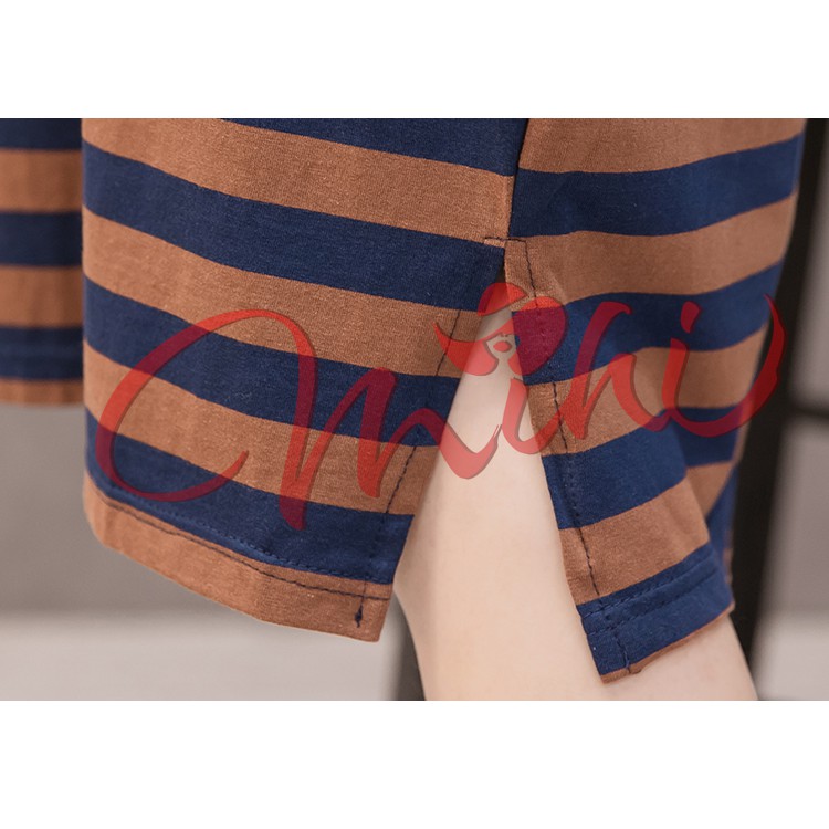 Đầm bầu, Váy bầu kẻ ngang nâu đen