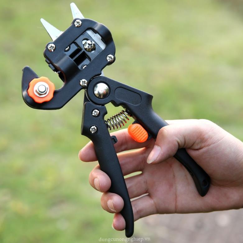 Kéo ghép cành đa năng chuyên dụng tặng 2 lưỡi cắt và trụ đỡ thay thế (màu đen) - Công Nghệ Số BV