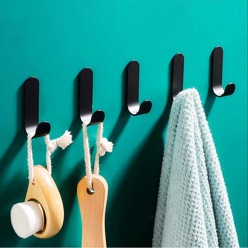 Set 10 Móc Treo Khăn Bằng Thép Không Gỉ Gắn Tường Không Cần Khoan