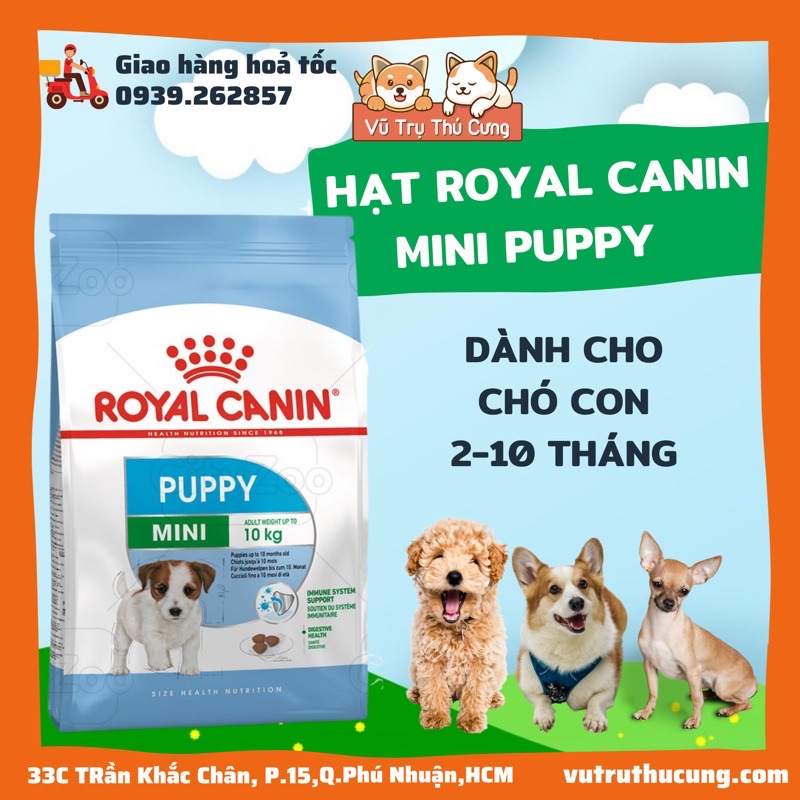 Hạt Royal Canin Mini Puppy dành cho chó con, Thức ăn cho cún