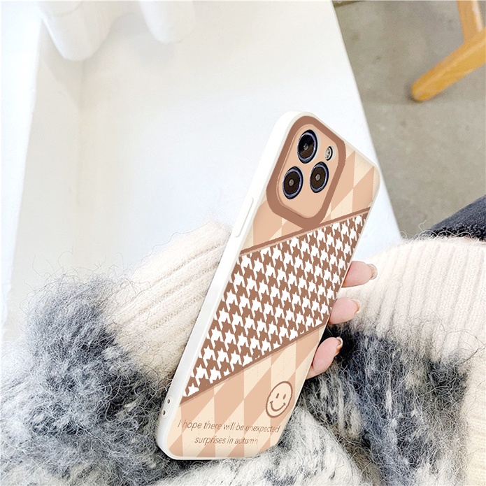 Ốp Iphone Họa Tiết Mặt Cười Kẻ Sọc ốp lưng iphone Caro vuông 13 12 11 Pro Max Se2020 X Xr Xs Max 7 8 Plus