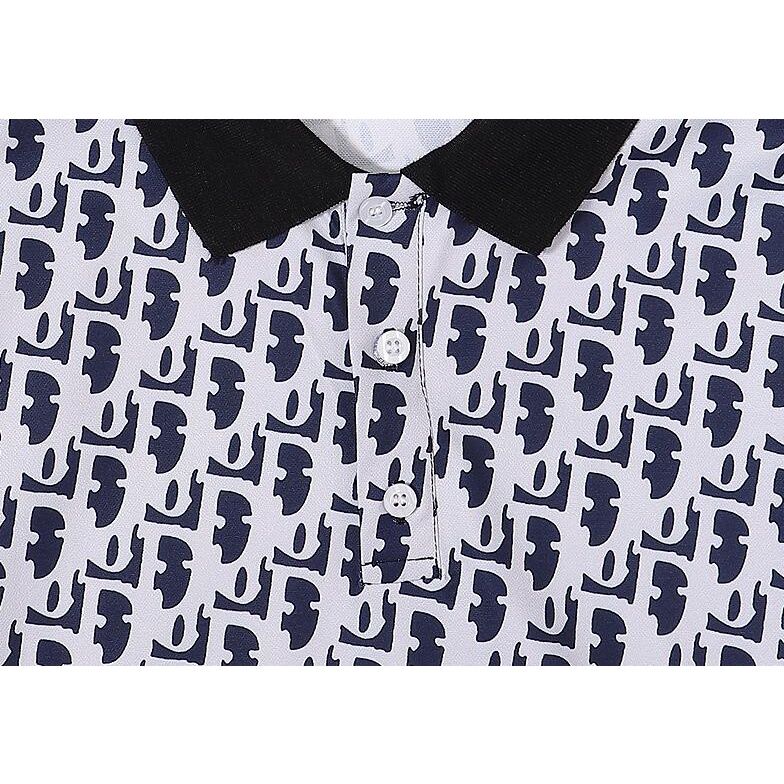 Áo Thun Polo Tay Ngắn Vải Cotton In Họa Tiết Thời Trang Cho Nam Và Nữ
