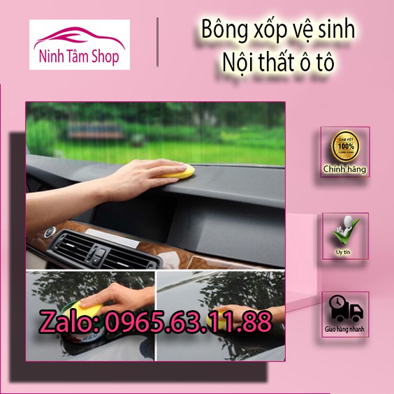 Bông xốp vệ sinh nội thất ô tô