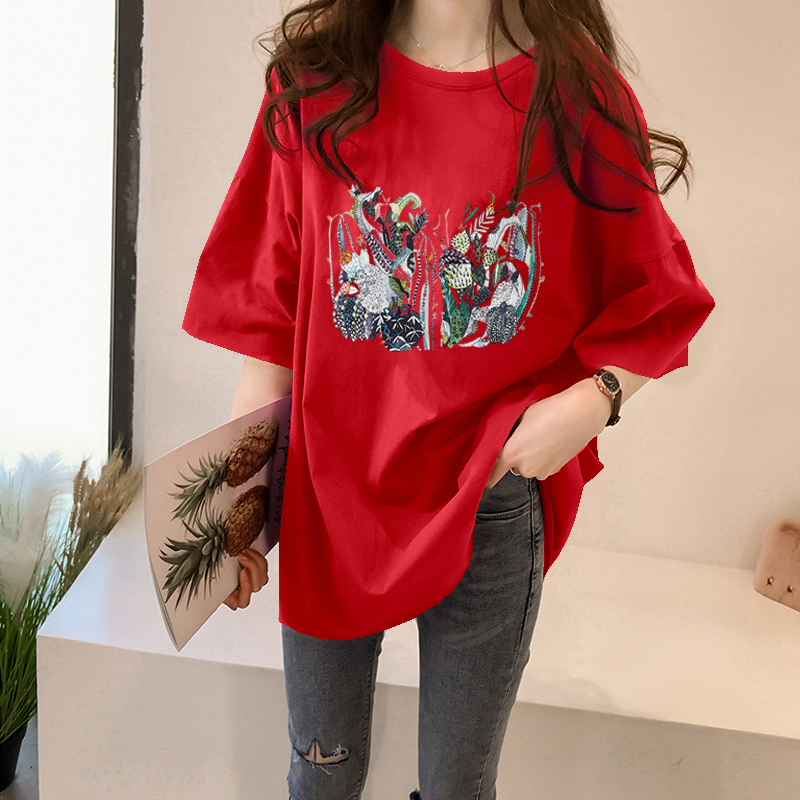 NRVP Áo Thun Ngắn Tay Dáng Rộng Thời Trang Mùa Hè 2021 Cho Nữ