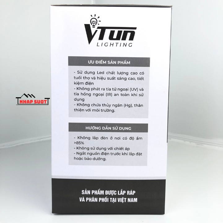 Bóng đèn Led VTUN LIGHTING 5w, 10w, 15w , 20w, 30w tiết kiệm điện, dùng đui xoáy e27, bảo hành 12 tháng