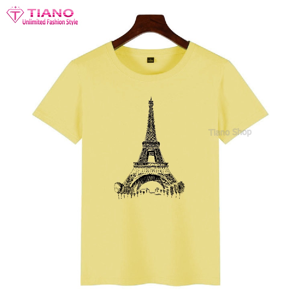 Áo Thun Nữ In Hình Tháp Eiffel Năng Động AT-327 ( 12 Màu )