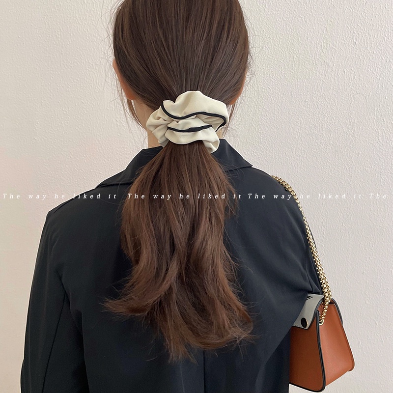 Cột tóc vải trơn chạy viền , phụ kiện dây buộc tóc CT049 - Filibra