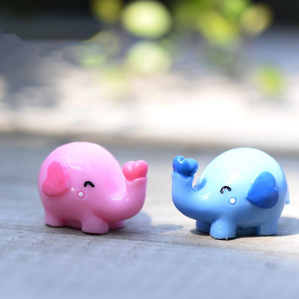 JARRED Mô Hình Chú Voi Nhỏ Bằng Kính Resin Thủ Công Trang Trí Sân Vườn / Nhà Búp Bê
