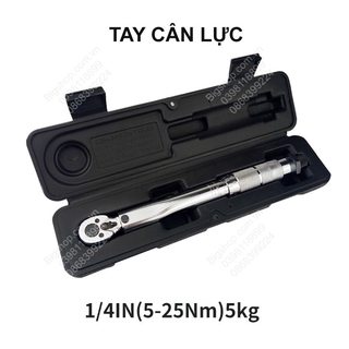 Tay đòn cờ lê lực, đầu khẩu  1/4 Inch, dải lực điều chỉnh 5-25NM ( 5Kg)