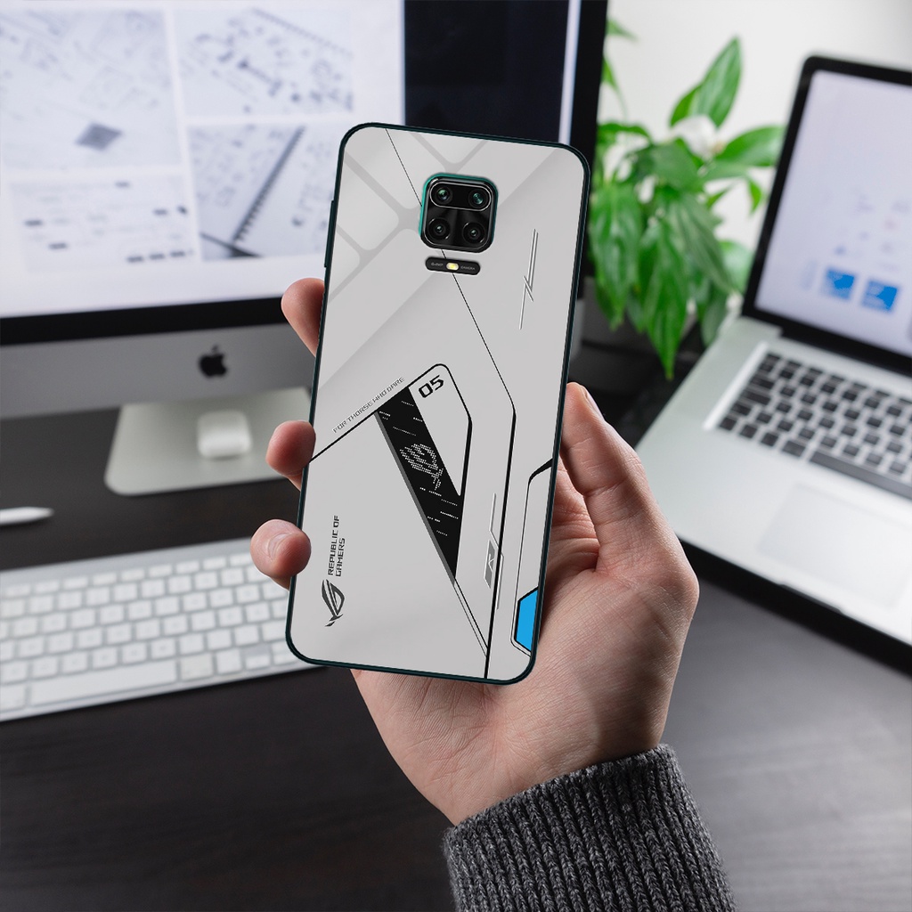 Ốp lưng Xiaomi Redmi Note 9, 9S, 9 Pro - ROG Gaming edition, chất liệu kính cường lực