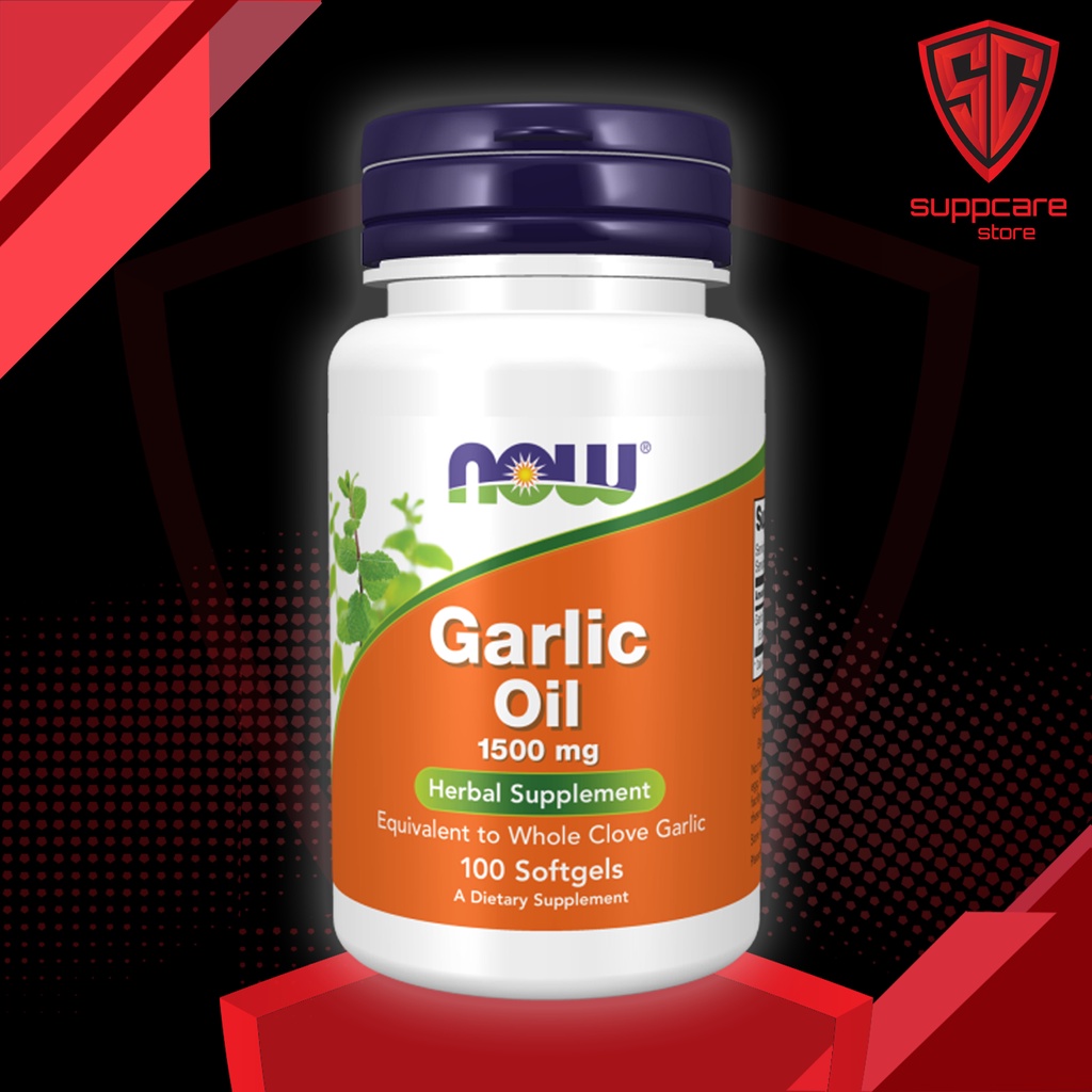 Tinh Dầu Tỏi Now Supplements Garlic Oil 1500 mg 100 Viên - Kháng Khuẩn Tăng Đề Kháng - Chính Hãng - Nhập Mỹ