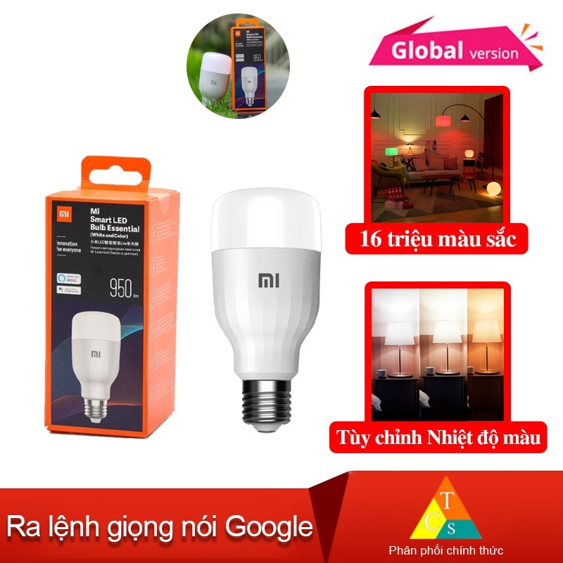 Bóng đèn LED nhiều màu thông minh Xiaomi Bulb Essential MJDPL01YL Quốc Tế