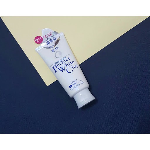 Sữa rửa mặt tạo bọt chiết xuất đất sét trắng Senka Perfect White Clay 120g