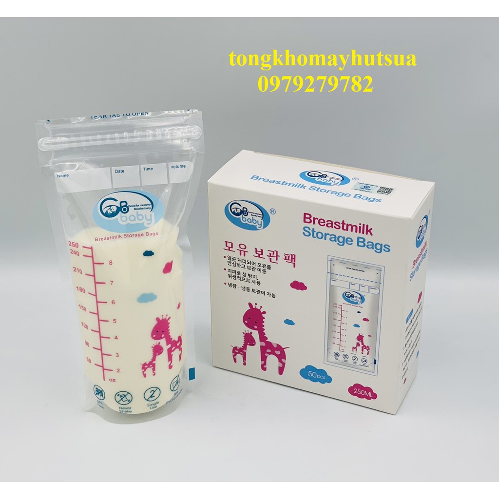 Túi trữ sữa Gb Baby hộp 50 chiếc 250ml