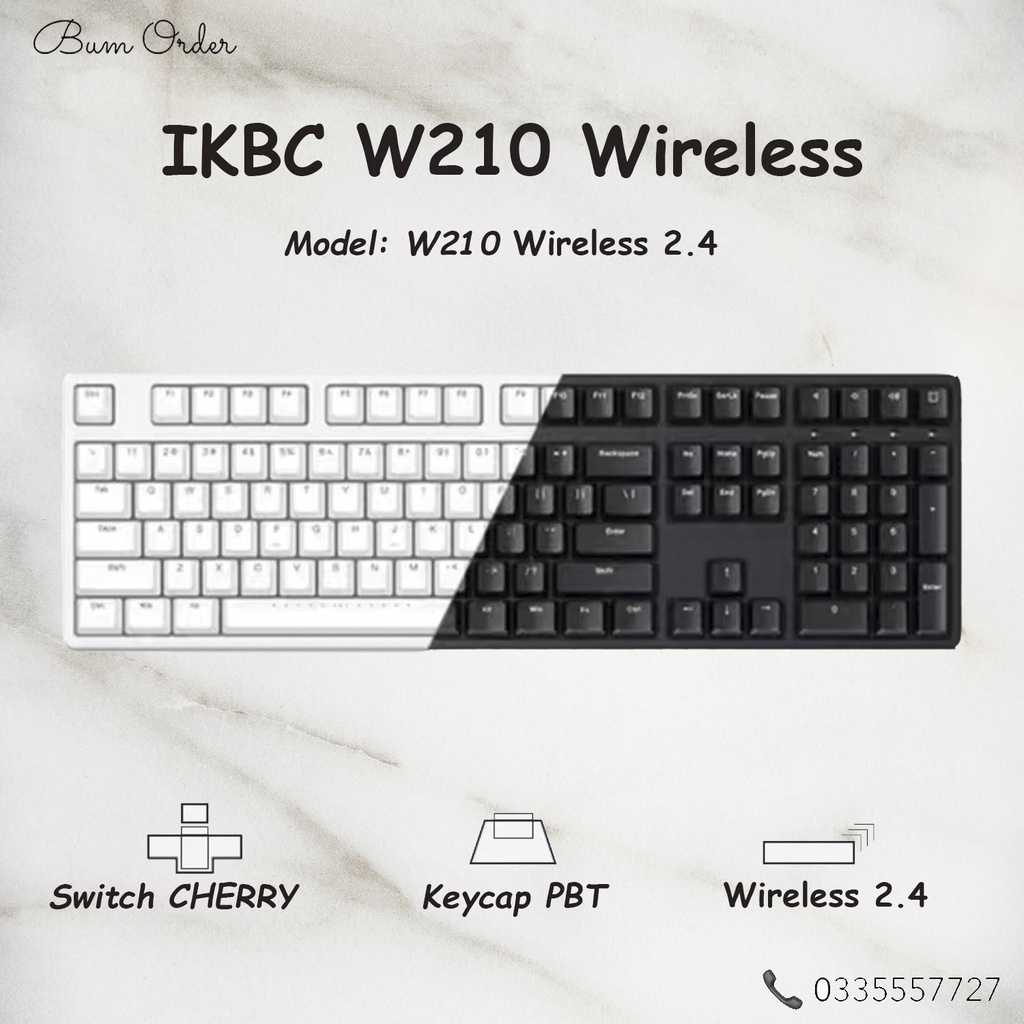 PRE-ORDERBàn phím cơ iKBC W210 WIRELESS - BLACK ED thumbnail