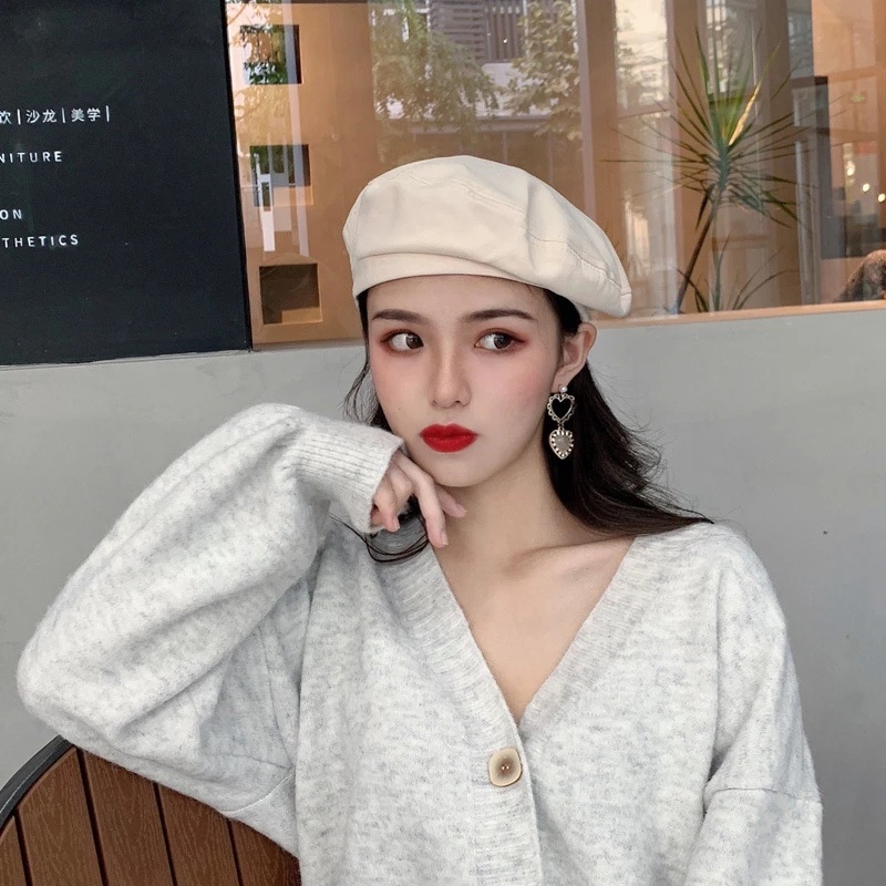 Mũ Beret Vải Cotton Thời Trang Vintage Cho Nữ