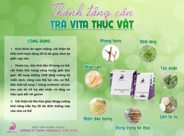 [TẶNG THÊM 3 GÓI] [TRÀ_VITA_THỰC_VẬT_FLUS_BABYCLINIC] Hàng Chính Hãng Giúp Tăng Cân Tăng cơ | BigBuy360 - bigbuy360.vn