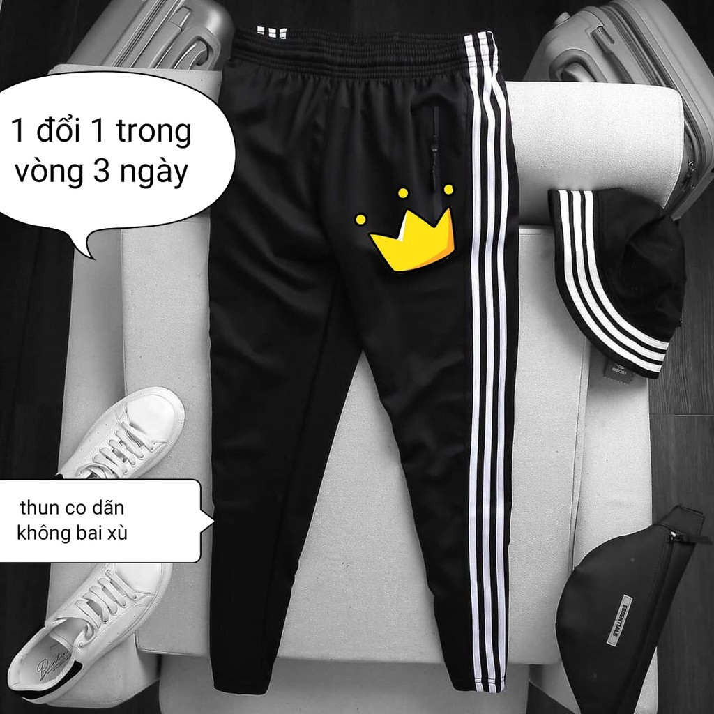 Quần nỉ thế thao 3 sọc dáng xuông,ông slimfit cả nam nữ mặc được.vải mềm mịn, không nhàu,phai mầu | BigBuy360 - bigbuy360.vn