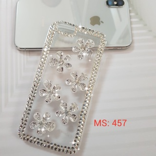ỐP DẺO HANDMADE ĐÍNH ĐÁ BÔNG TRẮNG MS 457