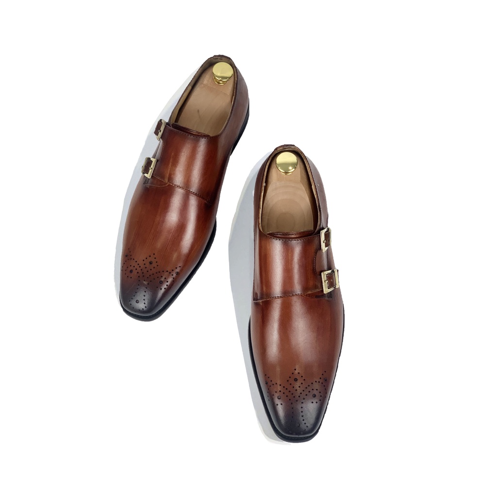 Giày da Homme Milano - Double Buckle Monk Strap