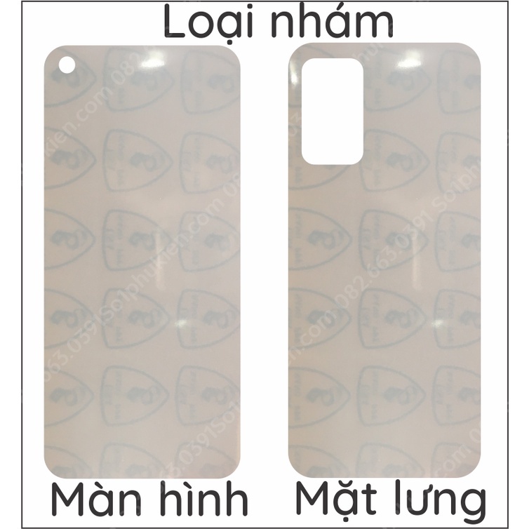 Dán PPF Oppo A55 4G 5G loại trong, nhám, da cá sấu dành cho màn hình, mặt lưng, mặt lưng bo viền