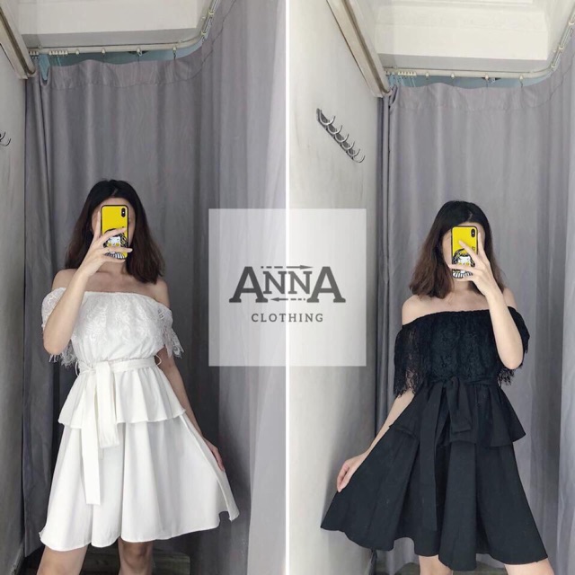 Đầm trễ vai ren