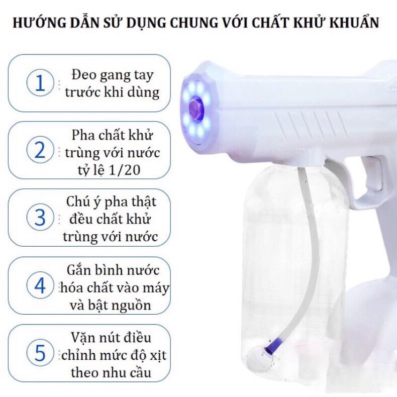 D 1234 Súng phun khử khuẩn NANO_Phun sương diệt khuẩn tiệt trùng diệt khuẩn bằ