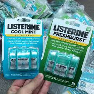 Miếng Ngậm Thơm Miệng, Diệt Khuẩn Listerine - 1 vỉ 3 hộp