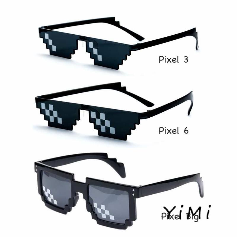 Kính mát gọng vuông không viền phong cách Thug Life vui nhộn thời trang hip hop cho nam và nữ