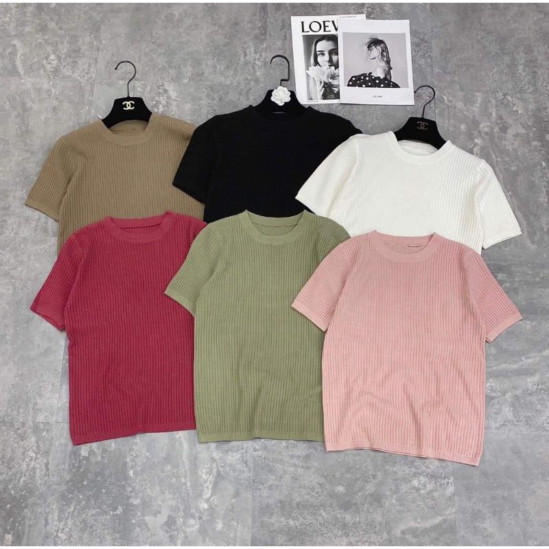 Áo len đũa trơn ôm body hàng QC | BigBuy360 - bigbuy360.vn