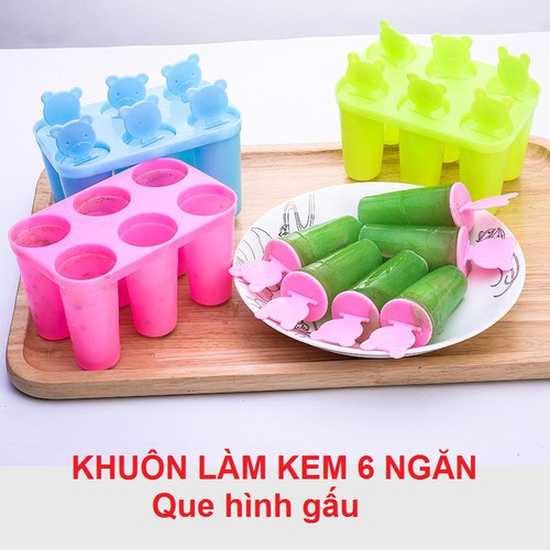 Vỉ làm kem tiện lợi an toàn phong cách nhật bản 6 ngăn