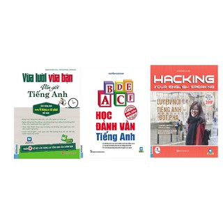 Sách - Combo 3 cuốn Học Tiếng anh: học đánh vần(tái bản 2017), hacking, vùa lười vừa bận vẫn giỏi tiếng anh