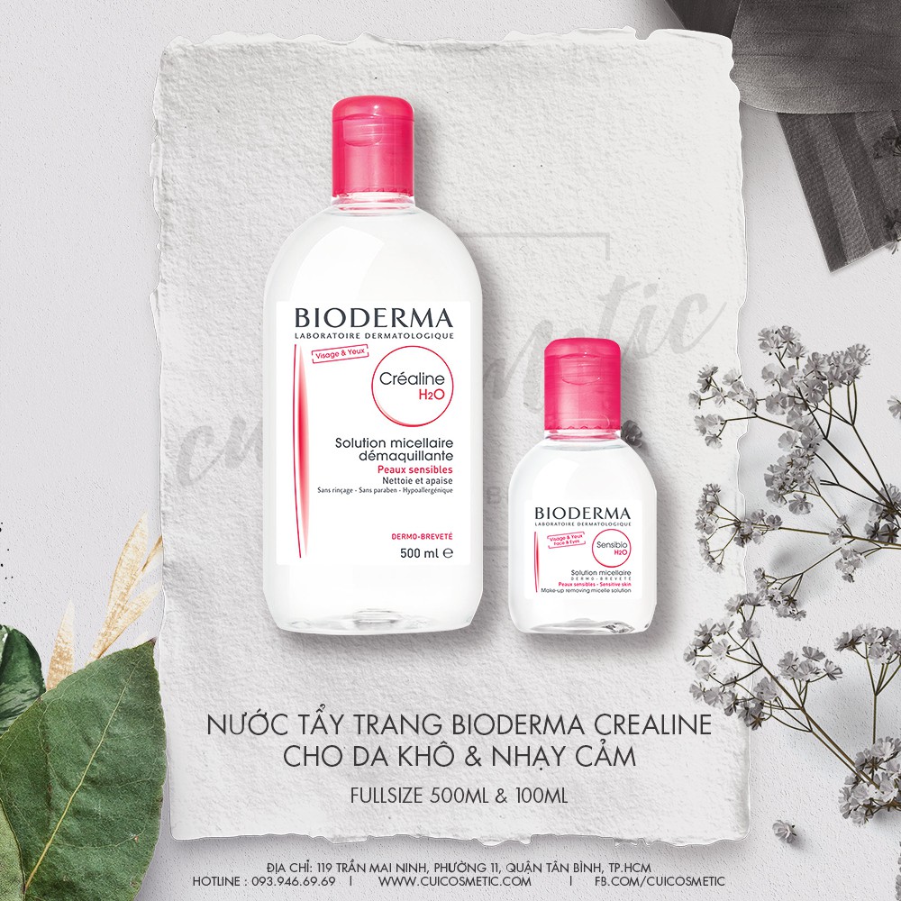 [Mã 66FMCGSALE hoàn 8% xu đơn 500K] NƯỚC TẨY TRANG BIODERMA