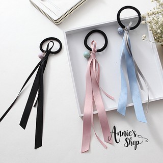 CH020 Cột tóc tiểu thư nơ dài hạt châu handmade