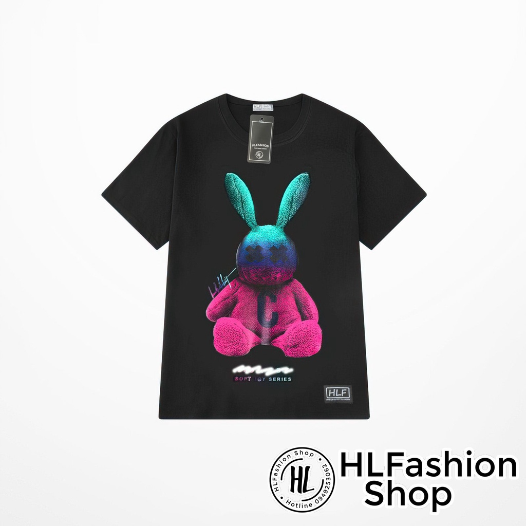 Áo thun tay lỡ form rộng Ulzzang Bad Rabbit dáng Unisex, áo phông HLFa thumbnail
