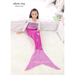 Chăn len hình đuôi tiên cá trẻ em đáng yêu mẫu 06