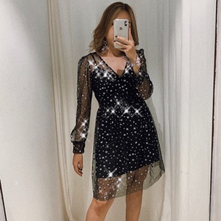 Đầm hai lớp ánh kim - sprinkle dress