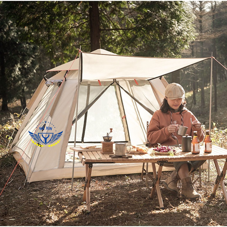 Lều dã ngoại tự bung 4-6 người chống nước, chống tia tử ngoại KT 2m4x2m4 - Lều cắm trại du lịch cao cấp [DCP8]
