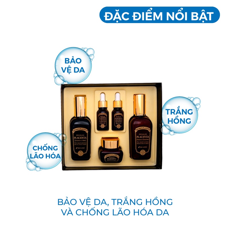 Bộ dưỡng trắng da -Bộ dưỡng da chống lão hóa tinh chất cừu 3W CLINIC Hàn Quốc [Cam Kết Hàng Chính Hãng]