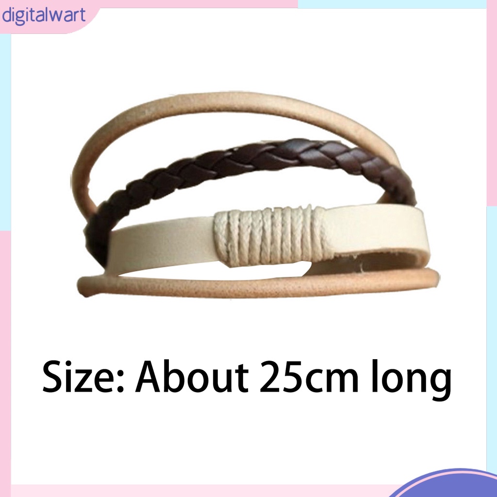 Vòng tay giả da thời trang theo phong cách vintage cho nam/nữ