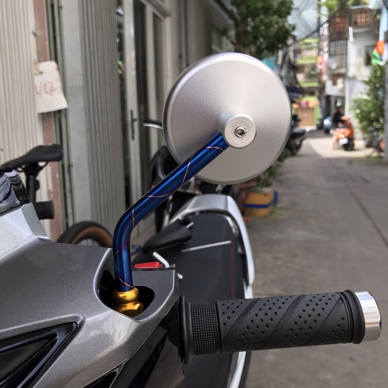 Kiếng chiếu hậu xe máy, GƯƠNG CHIẾU HẬU K9 CHÂN TITAN BÊN TRÁI